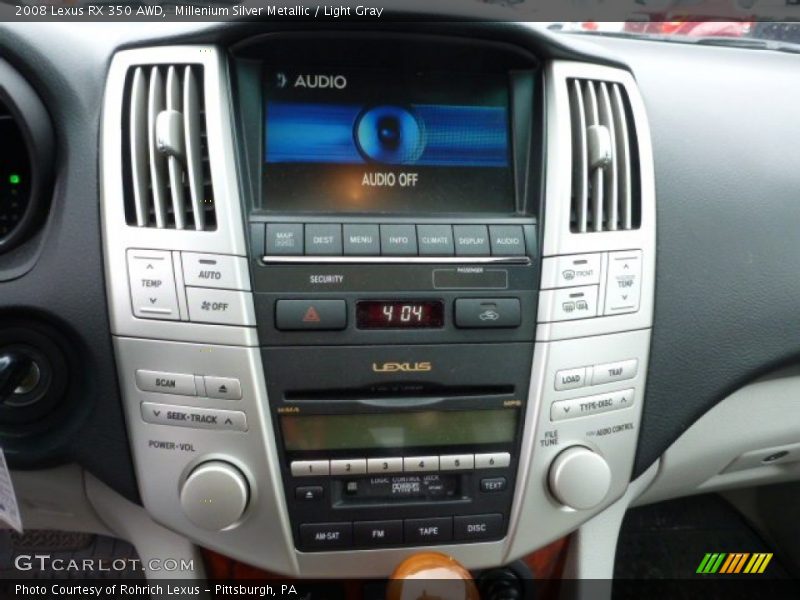 Millenium Silver Metallic / Light Gray 2008 Lexus RX 350 AWD