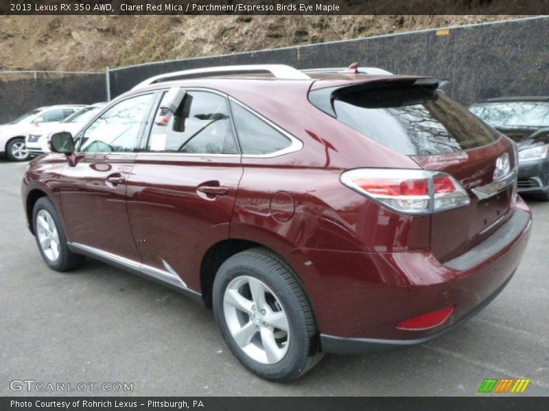 Claret Red Mica / Parchment/Espresso Birds Eye Maple 2013 Lexus RX 350 AWD