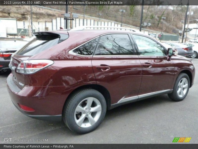 Claret Red Mica / Parchment/Espresso Birds Eye Maple 2013 Lexus RX 350 AWD