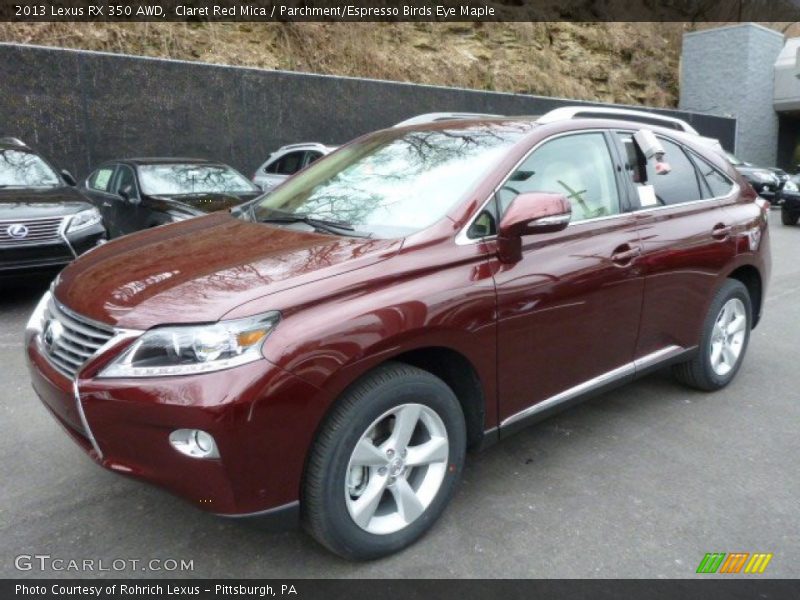 Claret Red Mica / Parchment/Espresso Birds Eye Maple 2013 Lexus RX 350 AWD