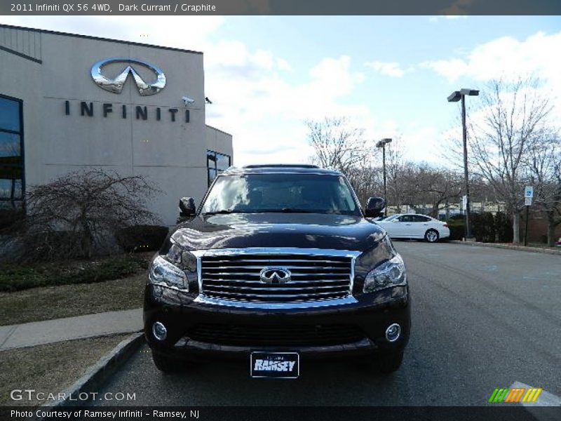 Dark Currant / Graphite 2011 Infiniti QX 56 4WD