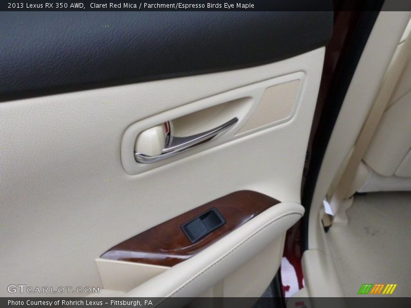 Claret Red Mica / Parchment/Espresso Birds Eye Maple 2013 Lexus RX 350 AWD