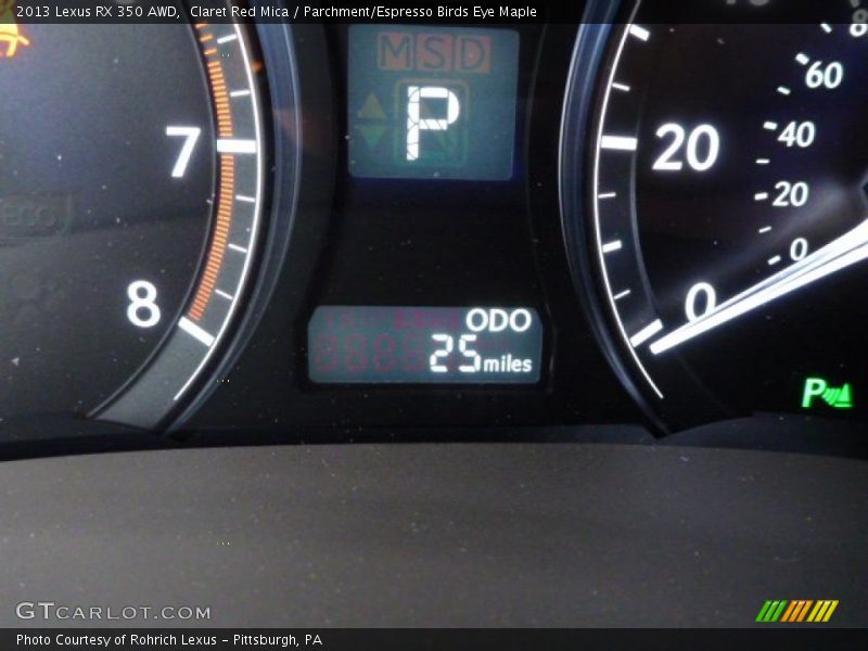 Claret Red Mica / Parchment/Espresso Birds Eye Maple 2013 Lexus RX 350 AWD