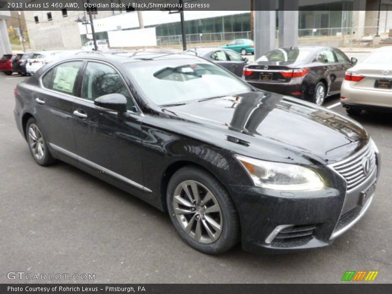 Obsidian Black / Black/Shimamoku Espresso 2013 Lexus LS 460 AWD