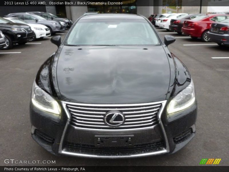 Obsidian Black / Black/Shimamoku Espresso 2013 Lexus LS 460 AWD