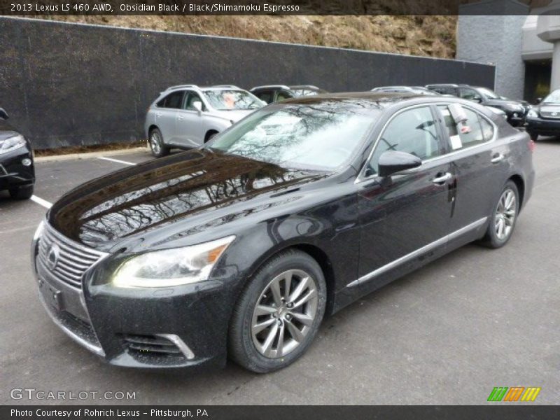 Obsidian Black / Black/Shimamoku Espresso 2013 Lexus LS 460 AWD