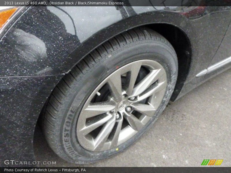 Obsidian Black / Black/Shimamoku Espresso 2013 Lexus LS 460 AWD