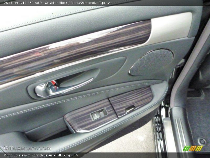 Obsidian Black / Black/Shimamoku Espresso 2013 Lexus LS 460 AWD