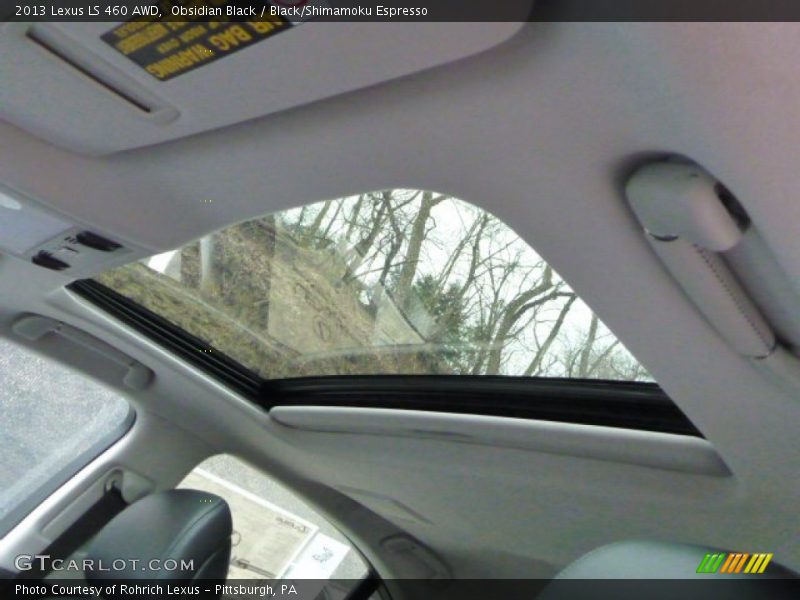 Obsidian Black / Black/Shimamoku Espresso 2013 Lexus LS 460 AWD