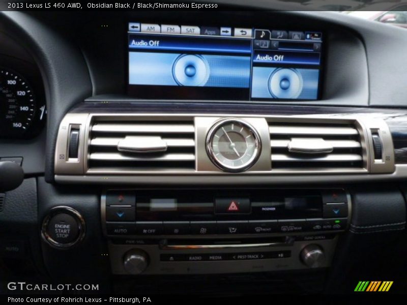 Obsidian Black / Black/Shimamoku Espresso 2013 Lexus LS 460 AWD