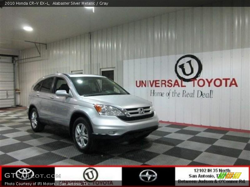 Alabaster Silver Metallic / Gray 2010 Honda CR-V EX-L