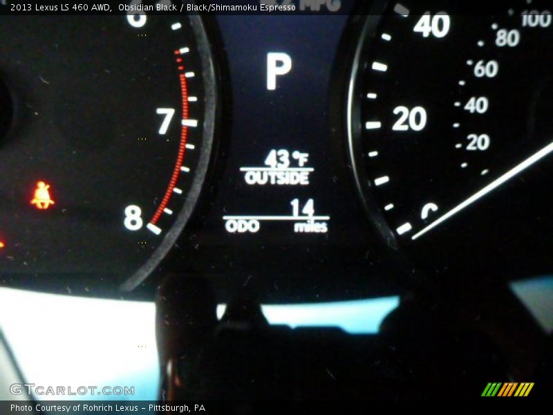 Obsidian Black / Black/Shimamoku Espresso 2013 Lexus LS 460 AWD