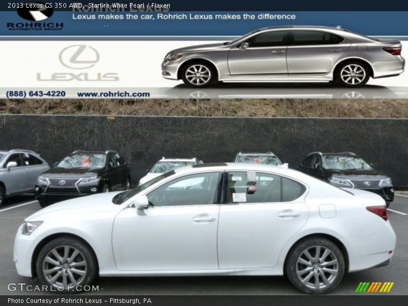 Starfire White Pearl / Flaxen 2013 Lexus GS 350 AWD