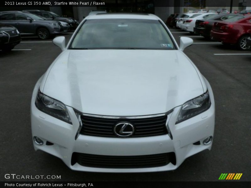 Starfire White Pearl / Flaxen 2013 Lexus GS 350 AWD