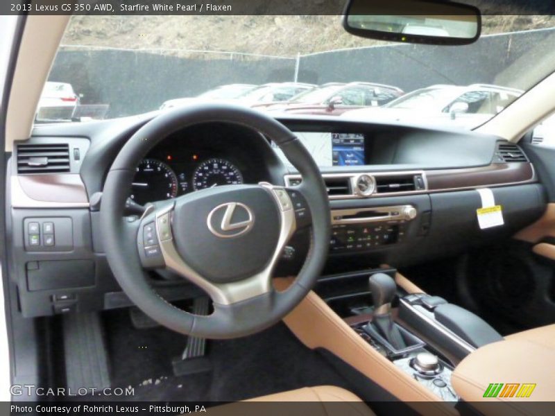 Starfire White Pearl / Flaxen 2013 Lexus GS 350 AWD