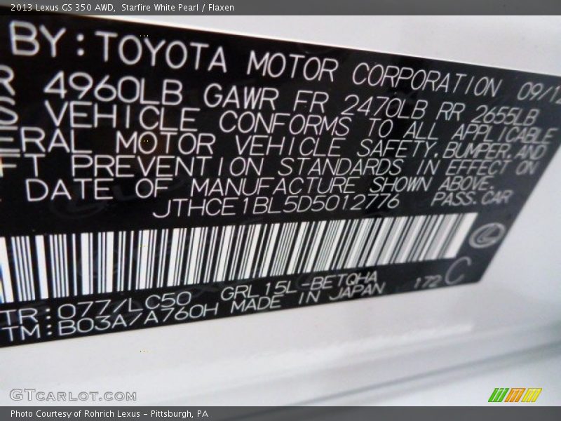 Starfire White Pearl / Flaxen 2013 Lexus GS 350 AWD