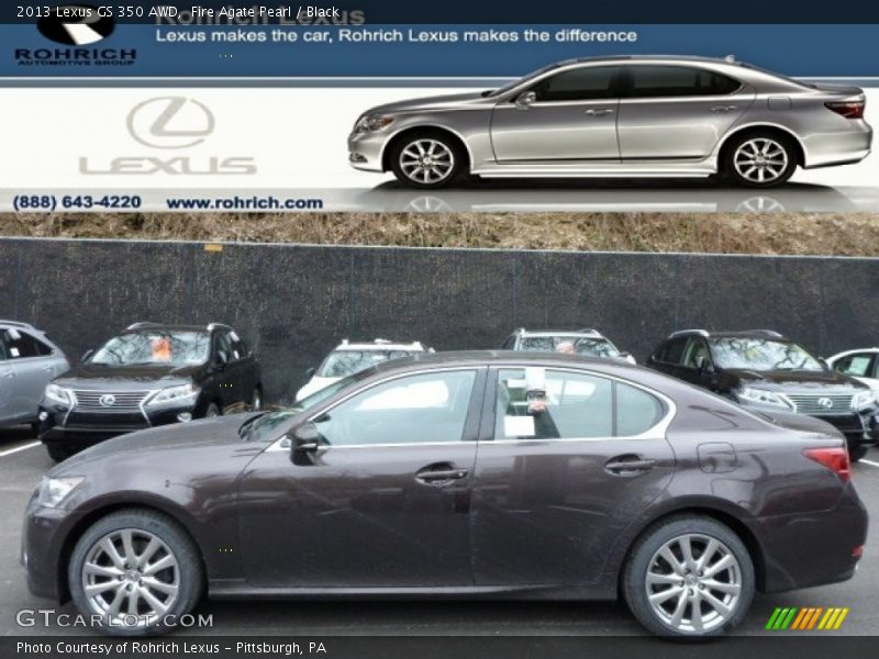 Fire Agate Pearl / Black 2013 Lexus GS 350 AWD