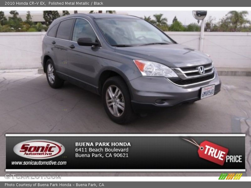 Polished Metal Metallic / Black 2010 Honda CR-V EX