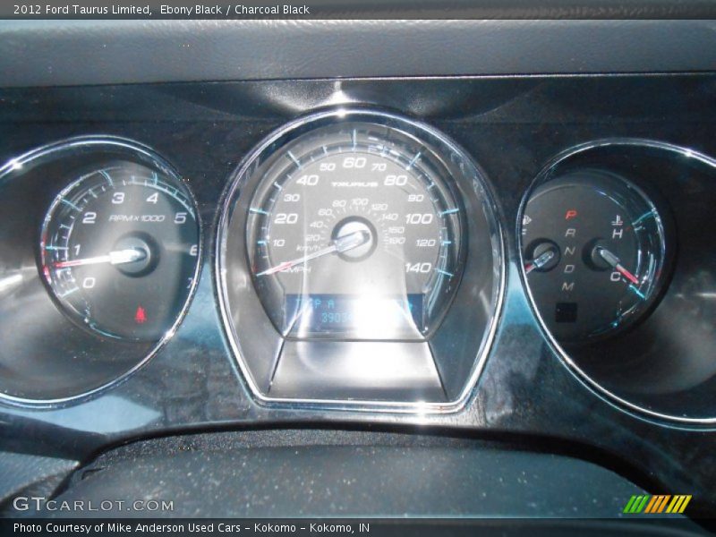 Ebony Black / Charcoal Black 2012 Ford Taurus Limited