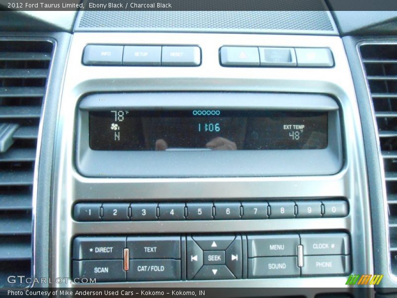 Ebony Black / Charcoal Black 2012 Ford Taurus Limited