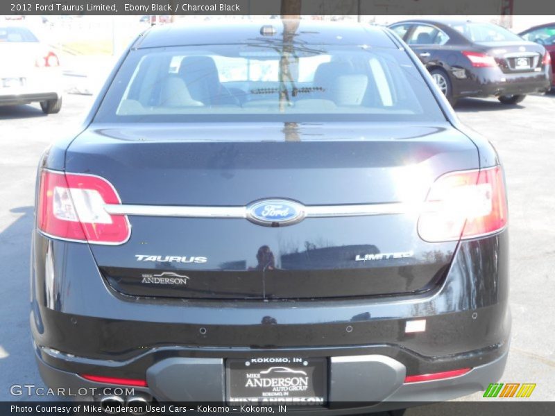 Ebony Black / Charcoal Black 2012 Ford Taurus Limited