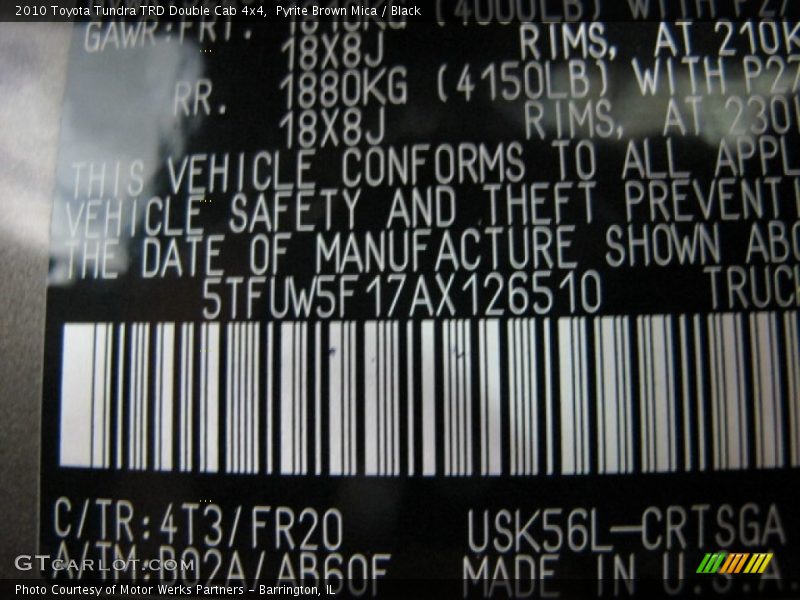 Pyrite Brown Mica / Black 2010 Toyota Tundra TRD Double Cab 4x4