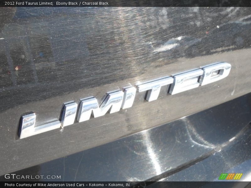 Ebony Black / Charcoal Black 2012 Ford Taurus Limited