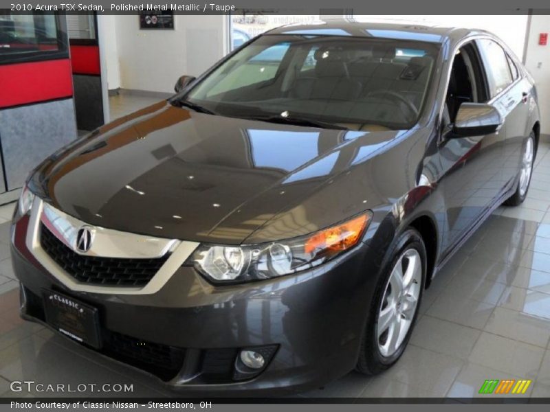 Polished Metal Metallic / Taupe 2010 Acura TSX Sedan