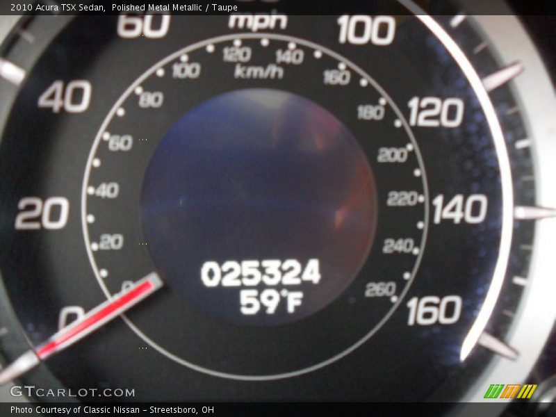 Polished Metal Metallic / Taupe 2010 Acura TSX Sedan