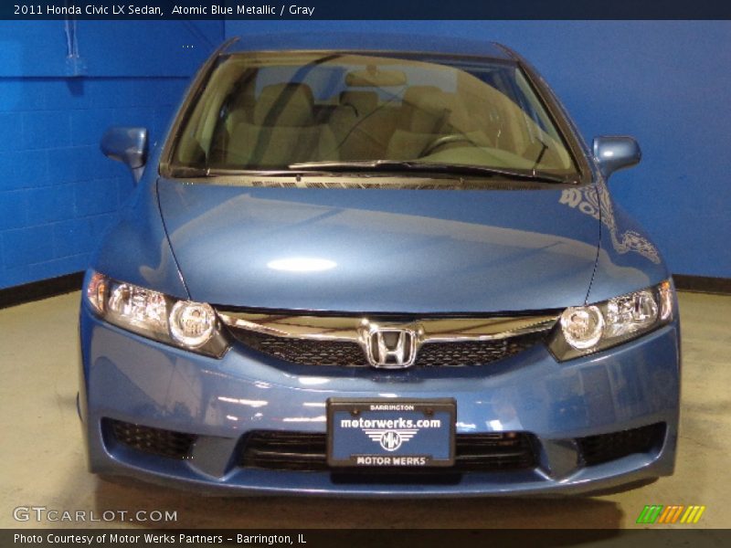 Atomic Blue Metallic / Gray 2011 Honda Civic LX Sedan