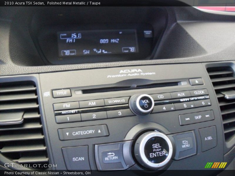 Polished Metal Metallic / Taupe 2010 Acura TSX Sedan