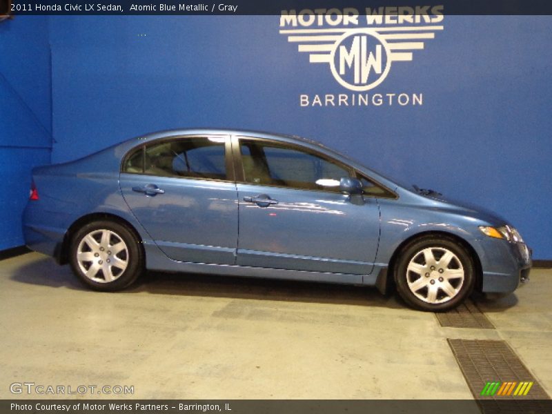 Atomic Blue Metallic / Gray 2011 Honda Civic LX Sedan