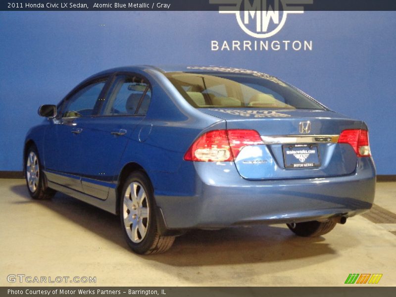Atomic Blue Metallic / Gray 2011 Honda Civic LX Sedan