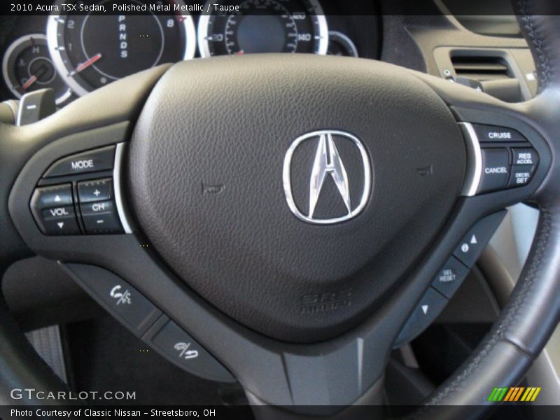 Polished Metal Metallic / Taupe 2010 Acura TSX Sedan