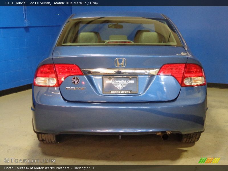 Atomic Blue Metallic / Gray 2011 Honda Civic LX Sedan