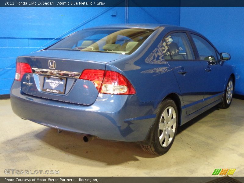 Atomic Blue Metallic / Gray 2011 Honda Civic LX Sedan