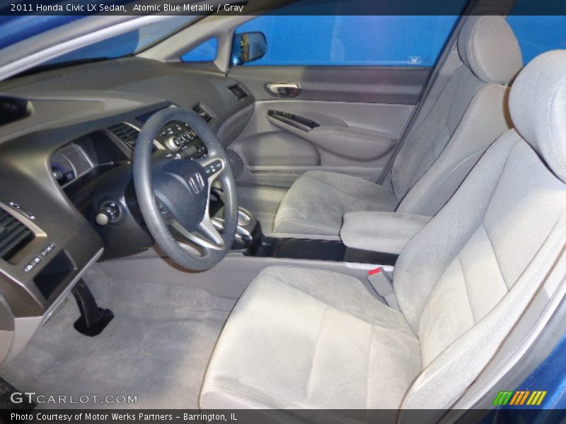 Atomic Blue Metallic / Gray 2011 Honda Civic LX Sedan