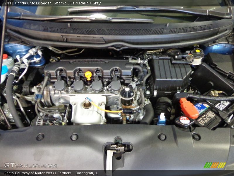 Atomic Blue Metallic / Gray 2011 Honda Civic LX Sedan