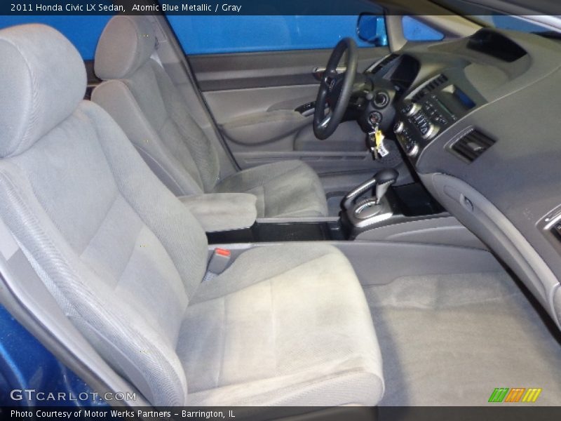Atomic Blue Metallic / Gray 2011 Honda Civic LX Sedan