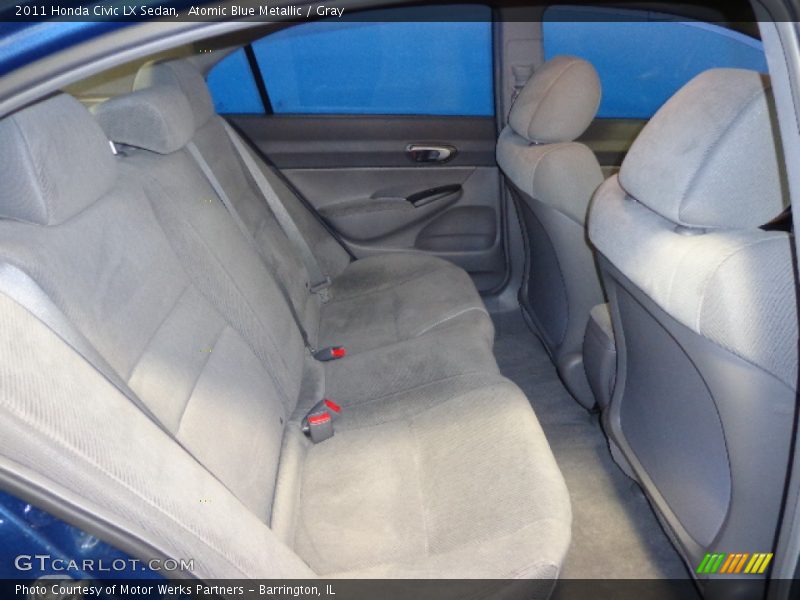 Atomic Blue Metallic / Gray 2011 Honda Civic LX Sedan