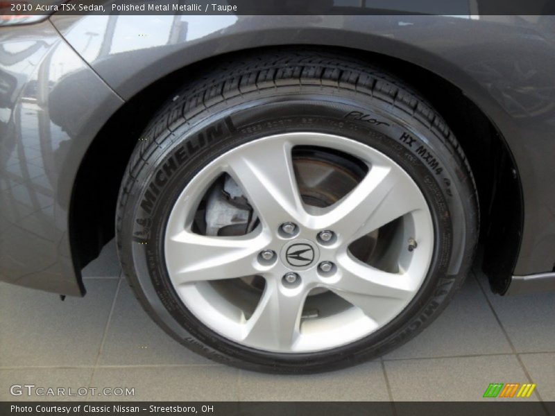 Polished Metal Metallic / Taupe 2010 Acura TSX Sedan