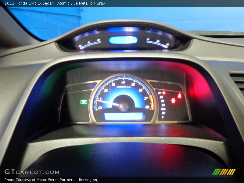 Atomic Blue Metallic / Gray 2011 Honda Civic LX Sedan