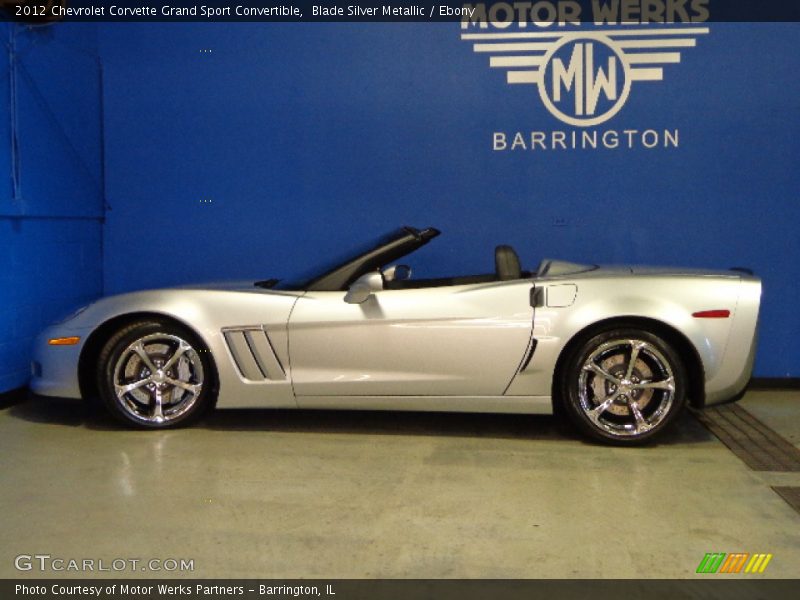 Blade Silver Metallic / Ebony 2012 Chevrolet Corvette Grand Sport Convertible