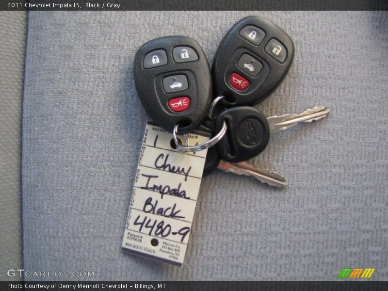 Black / Gray 2011 Chevrolet Impala LS