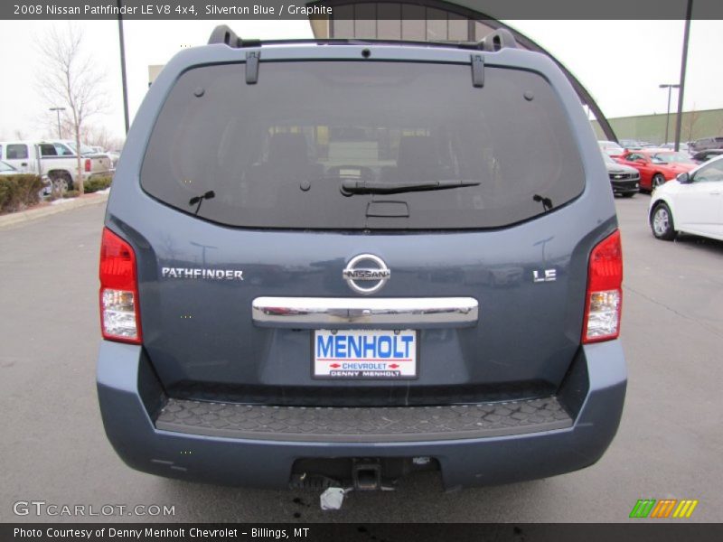 Silverton Blue / Graphite 2008 Nissan Pathfinder LE V8 4x4