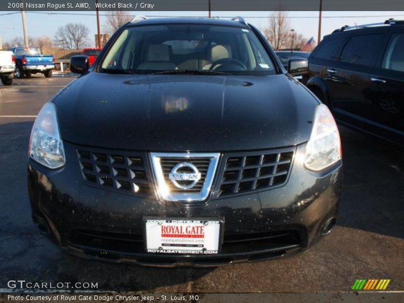 Wicked Black / Gray 2008 Nissan Rogue SL AWD