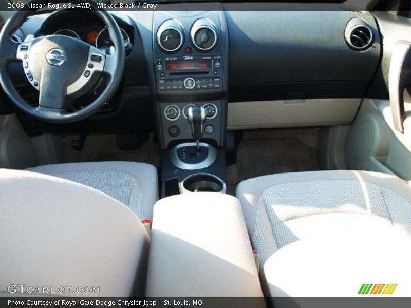 Wicked Black / Gray 2008 Nissan Rogue SL AWD
