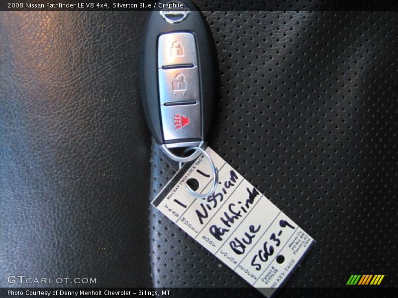 Silverton Blue / Graphite 2008 Nissan Pathfinder LE V8 4x4