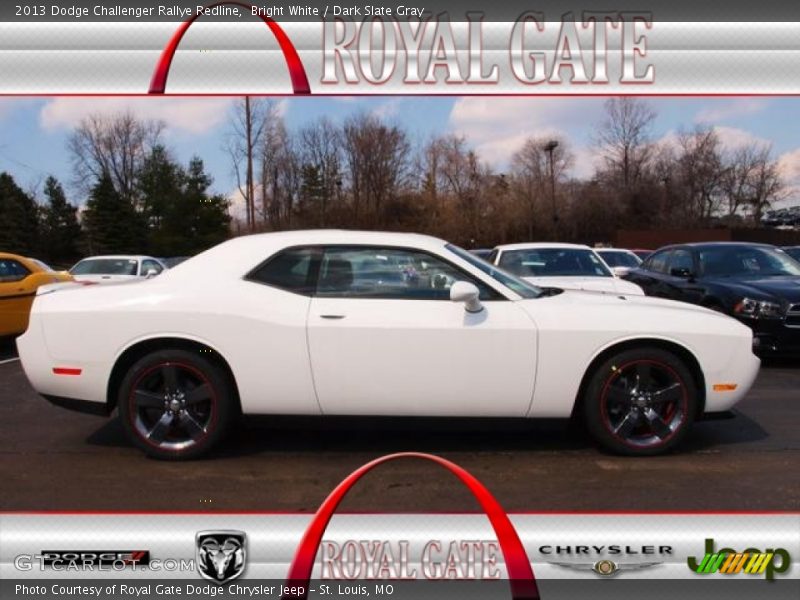 Bright White / Dark Slate Gray 2013 Dodge Challenger Rallye Redline