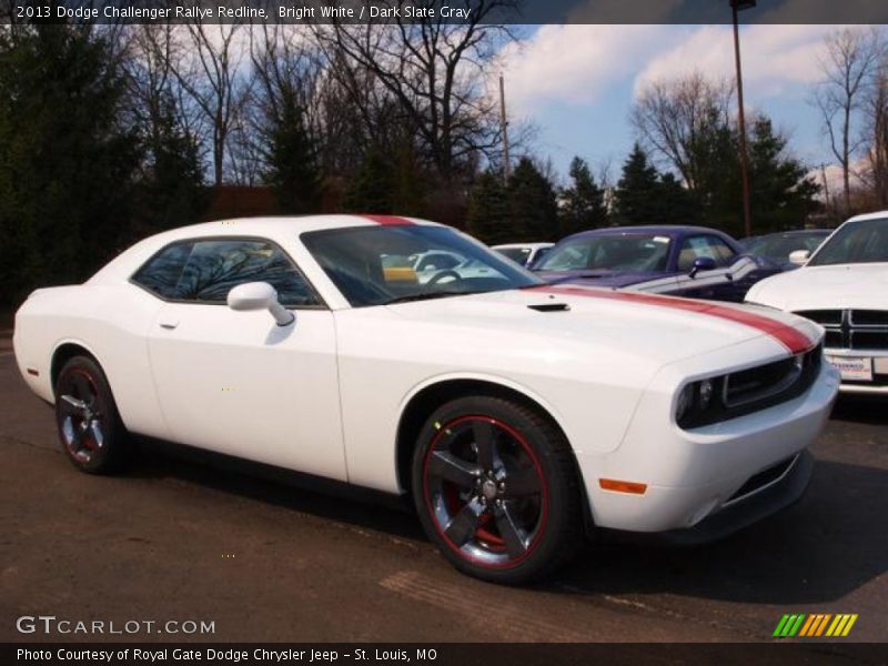 Bright White / Dark Slate Gray 2013 Dodge Challenger Rallye Redline